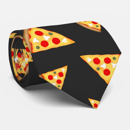 Cool and fun pizza slices pattern ネクタイ (ロール)