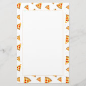 Cool and fun pizza slices pattern on white 便箋 (正面)