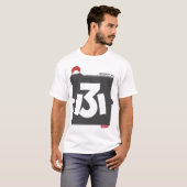 Cool and stylish Japanese Hiragana T-shirt "ふ"  Tシャツ (正面フル)