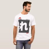 Cool and stylish Japanese Hiragana T-shirt "れ" Tシャツ (正面フル)