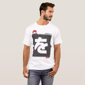 Cool and stylish Japanese Hiragana T-shirt "を" Tシャツ (正面フル)