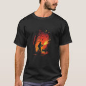 Cool Angler on Fire for burning fishering love & F Tシャツ (正面)