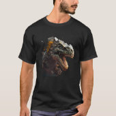 Cool angry dinosaur Tyrannosaurus Rex  2 Tシャツ (正面)