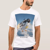Cool Animal Lovers Tee| Quirky Flight Penguin Gift Tシャツ (正面)