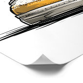 Cool Anthropomorphic Cat in Hip Hop Attire ポスター (角)