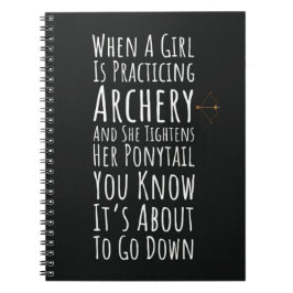 Cool Archery Gifts For Women Girl Bow Arrow Archer ノートブック