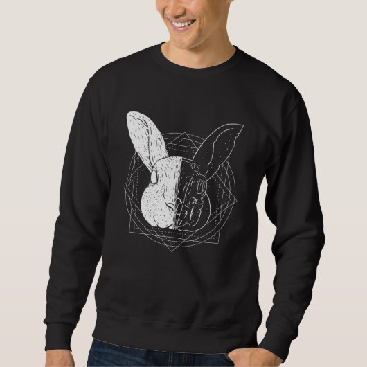 Cool Artistic Rabbit スウェットシャツ (正面)
