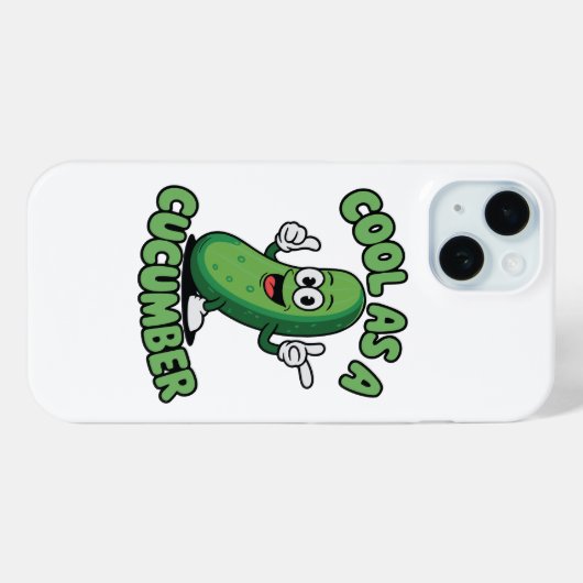Cool as a Cucumber Costume Funny Cucumber Case-Mate iPhoneケース (裏面 (横))