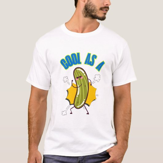 Cool as a Cucumber phrases slang idiom funny Tシャツ (正面)