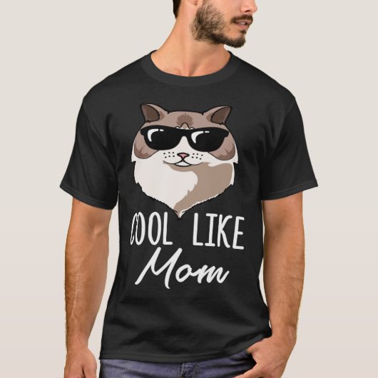 Cool as Mama  Ragdoll Cat Mum Christmas Tシャツ (正面)