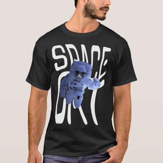 Cool Astronaut Space Cat Tシャツ (正面)