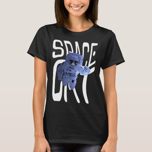 Cool Astronaut Space Cat Tシャツ (正面)