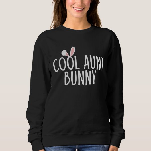Cool Aunt Bunny Family Rabbit  Matching Couple Eas スウェットシャツ (正面)