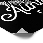 Cool Aunt Club Funny Skeleton Family Kids Women  ポスター (角)