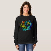 Cool Auntie Club Retro Tie Dye Groovy スウェットシャツ (正面フル)