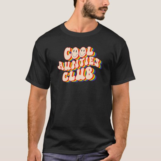 Cool Aunties Club LGBTQ Pride Gay Pride Rainbow LG Tシャツ (正面)