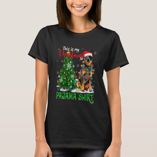 Cool Australian Cattle Dog Christmas Tree Lights S Tシャツ (正面)