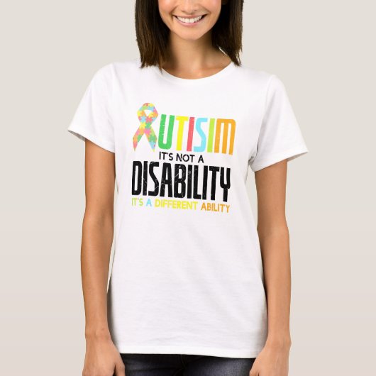 Cool Autism No Disability Just Another Ability Car Tシャツ (正面)