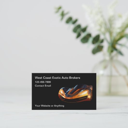 Cool Auto Broker Business Cards 名刺 (スタンド正面)