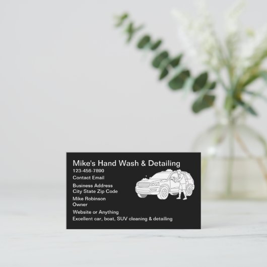 Cool Automotive Detailing Car Cleaning 名刺 (スタンド正面)