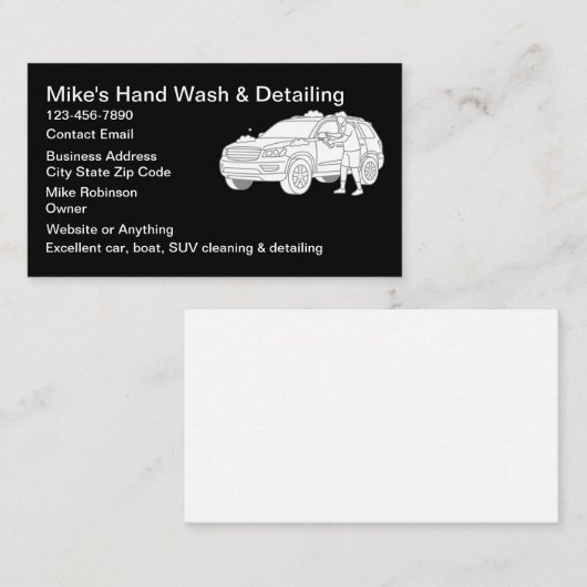 Cool Automotive Detailing Car Cleaning 名刺 (正面/裏面)