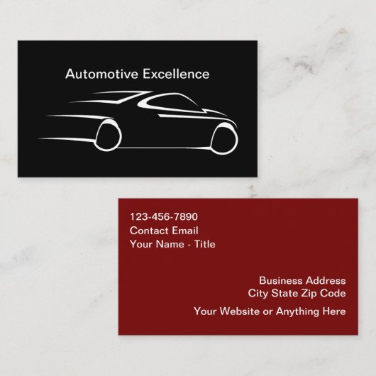 Cool Automotive New Business Cards 名刺 (正面/裏面)