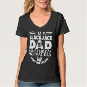 Cool Awesome Blackjack Dad Gambling Casino Blackja Tシャツ (正面)