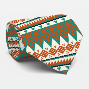 cool aztec tiled pattern neck tie ネクタイ