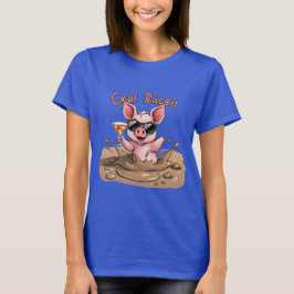 "Cool Bacon" Piglet in Sunglasses Tシャツ