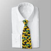 cool banana fruit tiled pattern neck tie ネクタイ (タイ)