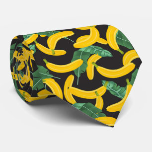 cool banana fruit tiled pattern neck tie  ネクタイ