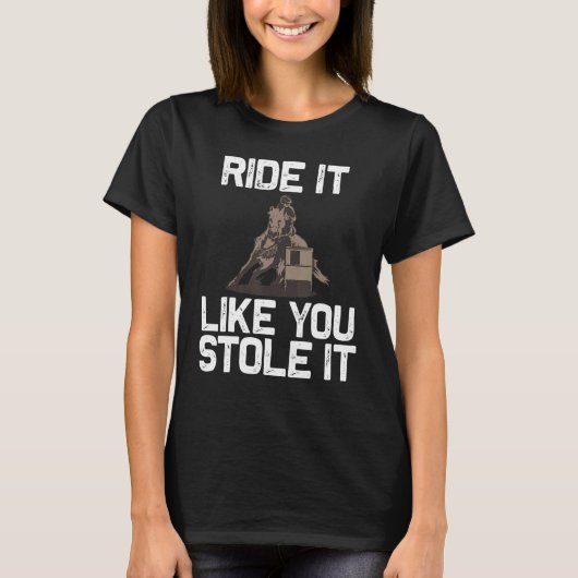 Cool Barrel Racing For Men Women Racer Cowgirl Hor Tシャツ (正面)