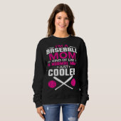 Cool baseball mum everyday text simple retro スウェットシャツ (正面フル)