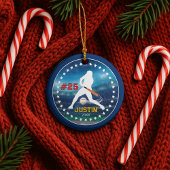 Cool baseball sports team boy athlete セラミックオーナメント