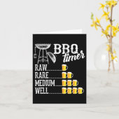 Cool Bbq Timer Raw Rare Medium Well Funny Beer Dri カード (黄色い花)