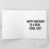 COOL BEACH CAT BIRTHDAY GREETING CARD カード (内部)