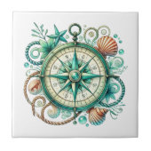 Cool beach lovers  compass  タイル (正面)