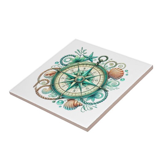 Cool beach lovers  compass  タイル (側面)