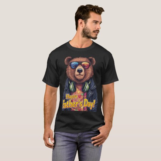 Cool Bear Dad Father’s Day Gift for Stylish Father Tシャツ (正面フル)