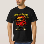 Cool Bear Streetwear Cartoon Graphic T-Shirt  Tシャツ (正面)