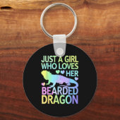 Cool Bearded Dragon Art For Women Girls Bearded Dr キーホルダー (正面)