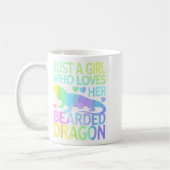 Cool Bearded Dragon Art For Women Girls Bearded Dr コーヒーマグカップ (左)