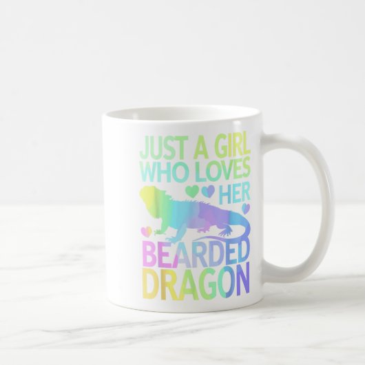 Cool Bearded Dragon Art For Women Girls Bearded Dr コーヒーマグカップ (右)
