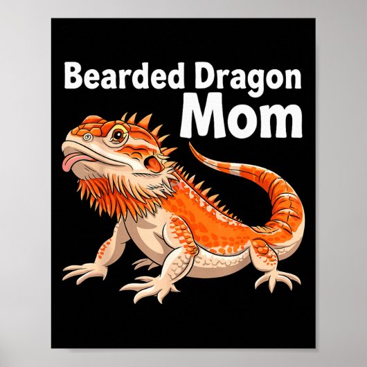 Cool Bearded Dragon Art For Women Girls Bearded Dr ポスター (正面)
