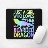 Cool Bearded Dragon Art For Women Girls Bearded Dr マウスパッド (マウス)
