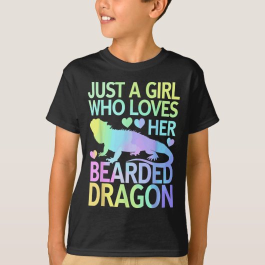 Cool Bearded Dragon Art For Women Girls Bearded Dr Tシャツ (正面)