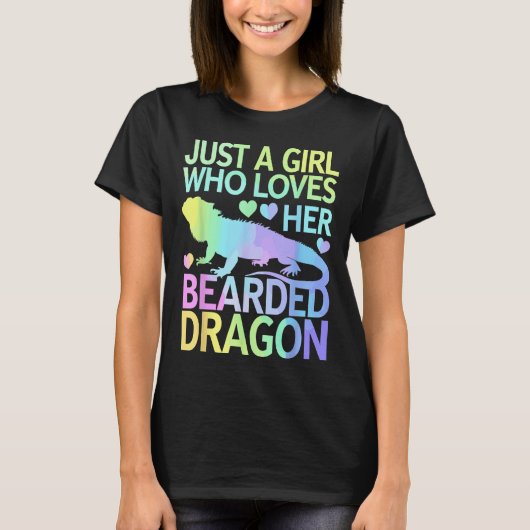 Cool Bearded Dragon Art For Women Girls Bearded Dr Tシャツ (正面)