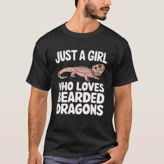 Cool Bearded Dragon Art for Women Girls Bearded Dr Tシャツ