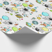 Cool beautiful space astronaut  ラッピングペーパー (角)