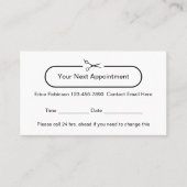 Cool Beauty Hair Styling Appointment Cards 予約カード (正面)